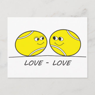 Tennis Liebe-Liebe Postkarte