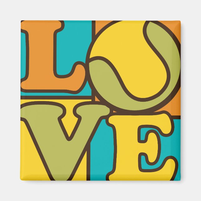 Tennis-Liebe Magnet (Vorne)