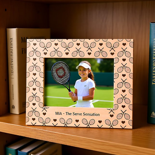 Tennis Liebe Match Frame Geätzte Rahmen (Tennis Love Match Frame Engraved Frames)