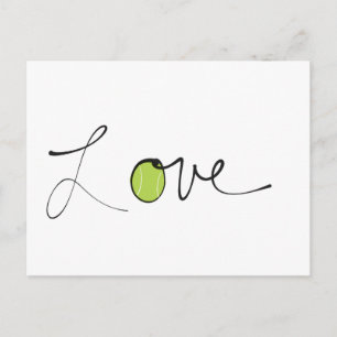 Tennis-Liebe Postkarte