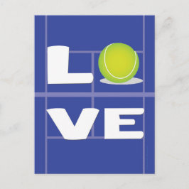 Tennis-LIEBE Postkarte