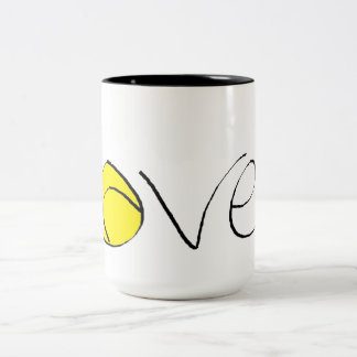Tennis-Liebe-Tasse Zweifarbige Tasse