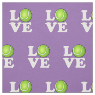 Tennis-Liebe-Tennis-Fan-Flieder-Farbe Stoff