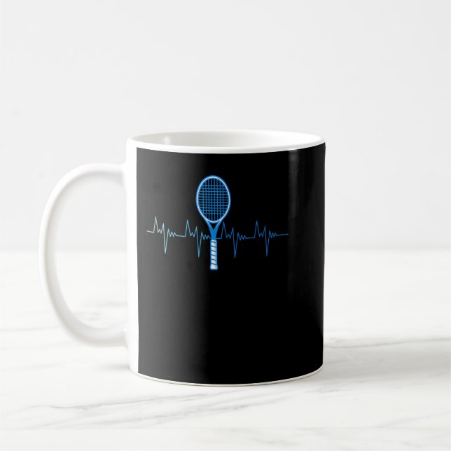 Tennis Liebe Tennis Heartbeat Tennis Player Kaffeetasse (Links)