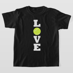 Tennis-LIEBE-Tennis-Spieler oder Coach-Boys T-Shirt