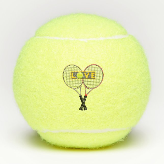 Tennis-Liebe Tennisbälle (Vorderseite)
