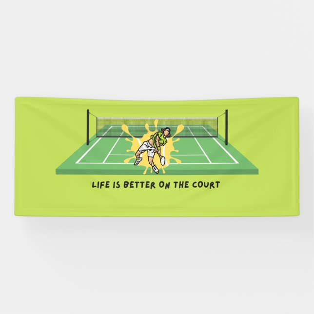 Tennis Life is Better on Court Banner (Horizontal)