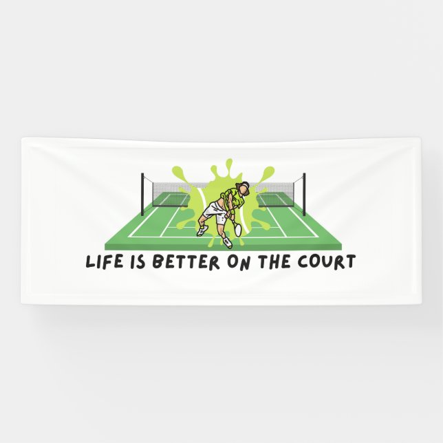Tennis Life is Better on Court Banner (Horizontal)