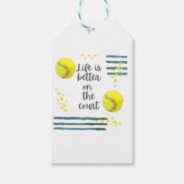 Tennis Life ist besser auf dem Platz Aquarell Geschenkanhänger