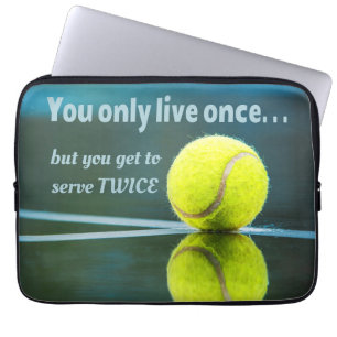 Tennis live einmal zweimal, Tennis Ball, Court Laptopschutzhülle