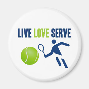 Tennis: Live. Liebe. Serve Magnet