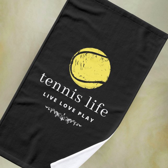 Tennis Live Liebe Zitat Sport Handtuch (Von Creator hochgeladen)