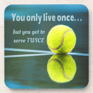 Tennis live zweimal, Tennis Ball, Court Getränkeuntersetzer