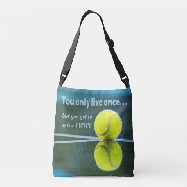 Tennis live zweimal, Tennis Ball, Court Tragetaschen Mit Langen Trägern (Rückseite)