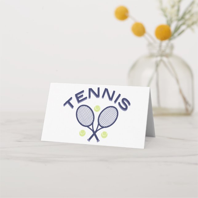 Tennis-Logo Platzkarte (Vorderseite)