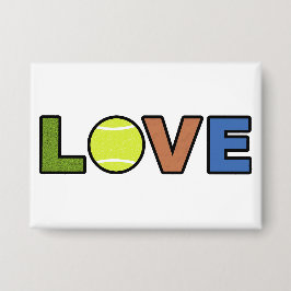 Tennis Love Rectangular Button