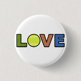 Tennis Love Round Button