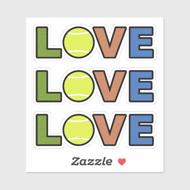 Tennis Love Stickers (Feuille)