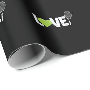 Tennis "Love" Tennisschläger Geschenkpapier