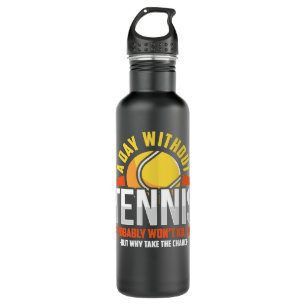 Tennis Lover Fan 38 Tennisspieler Edelstahlflasche