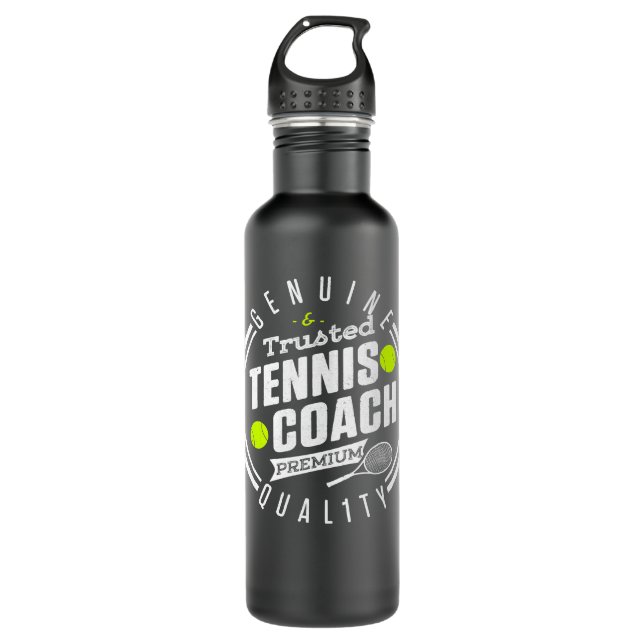 Tennis Lover Spieler Trainerteam Qualität Instrukt Edelstahlflasche (Vorderseite)