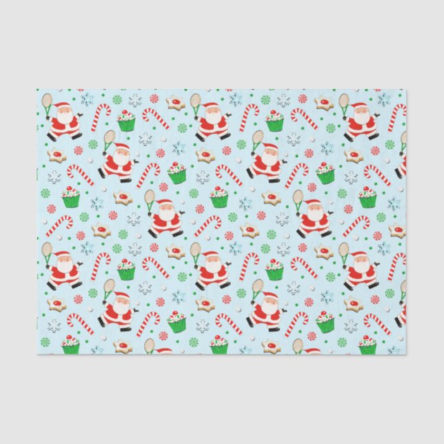 Tennis Lover Weihnachts-Tissue Seidenpapier (Vorderseite)