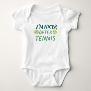 Tennis-lustiges Sprichwort Baby Strampler