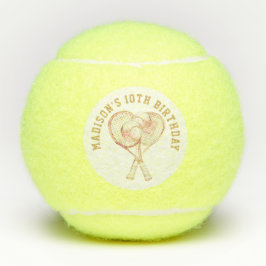 Tennis Luxury Girl Birthday Foto Tennisbälle
