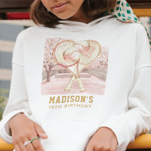 Tennis Luxury Girl Birthday personalisiert Hoodie