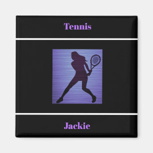 Tennis Magnet mit ihrem Namen!