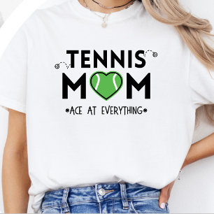 Tennis-Mama: Ass im Ärmel - Herz-Tennisball T-Shirt