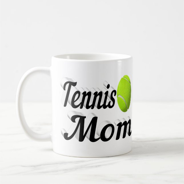 Tennis Mama Halbtext Kaffee Tasse (Links)