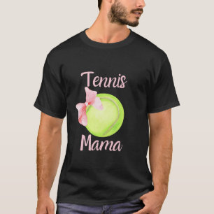 Tennis Mama Mama Pink Bow Coquette Preppy Ästhetik T-Shirt