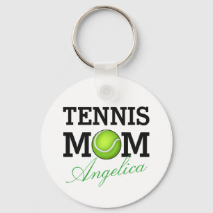 Tennis-Mama-personalisierter Name Schlüsselanhänger