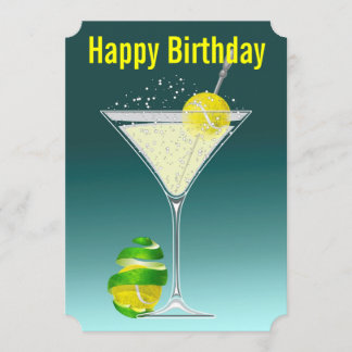 Tennis-Martini-Geburtstags-Party Einladung