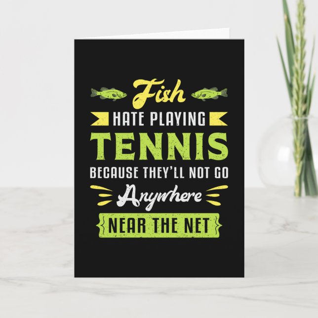 Tennis Match Player Racket Court Sportliches Sonne Karte (Vorderseite)