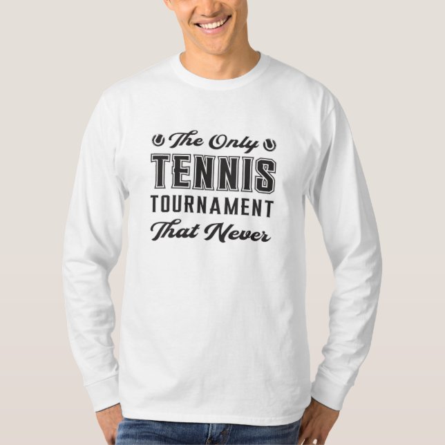 Tennis Match Racket Spielplatz Funny Gift T-Shirt (Vorderseite)