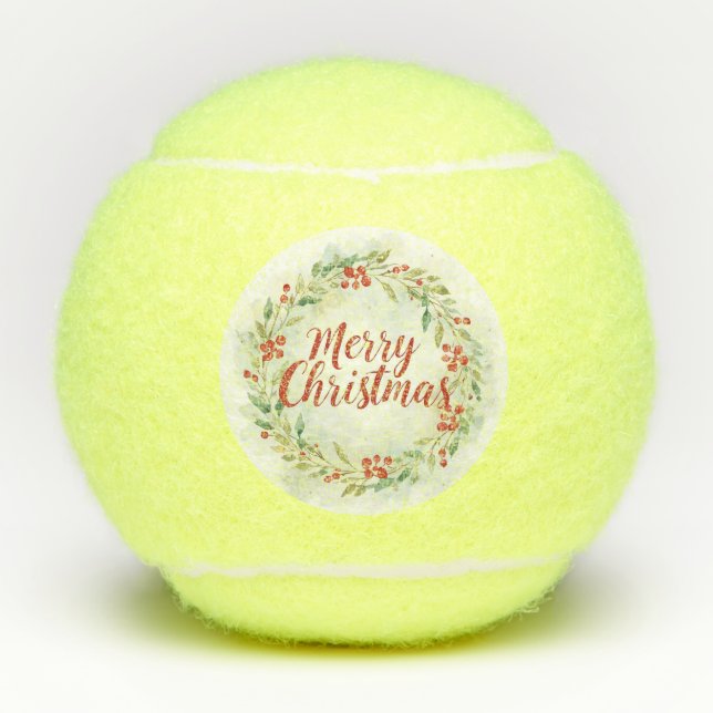 Tennis Merry Christmas with tennis ball  (Vorderseite)