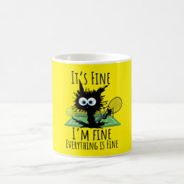 Tennis Mir geht es gut, alles ist gut lustig Kaffeetasse
