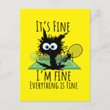 Tennis Mir geht es gut, alles ist gut lustig