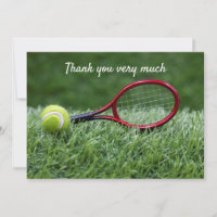 Tennis mit Schläger Vielen Dank an den Spieler