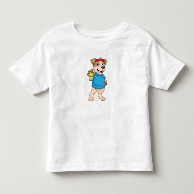 Tennis mit Tennisball spielen Kleinkind T-shirt (Vorderseite)