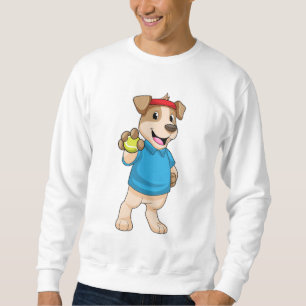 Tennis mit Tennisball spielen Sweatshirt