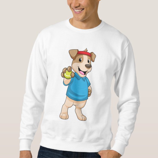 Tennis mit Tennisball spielen Sweatshirt (Vorderseite)