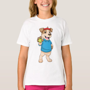 Tennis mit Tennisball spielen T-Shirt