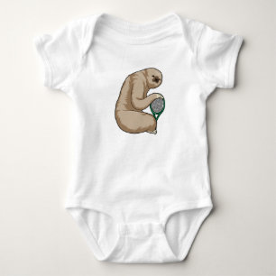 Tennis mit Tennisschläger Baby Strampler