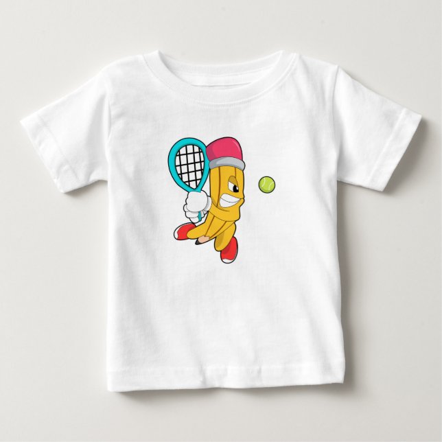 Tennis mit Tennisschläger Baby T-shirt (Vorderseite)