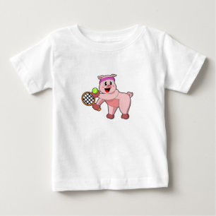 Tennis mit Tennisschläger Baby T-shirt