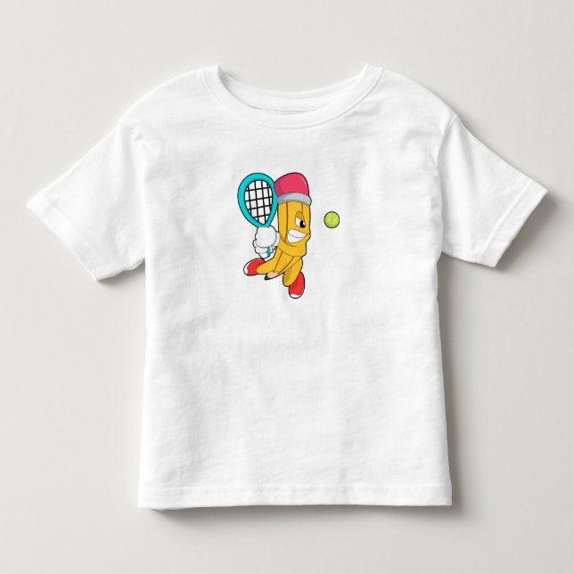 Tennis mit Tennisschläger Kleinkind T-shirt (Vorderseite)
