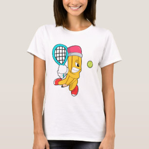 Tennis mit Tennisschläger T-Shirt